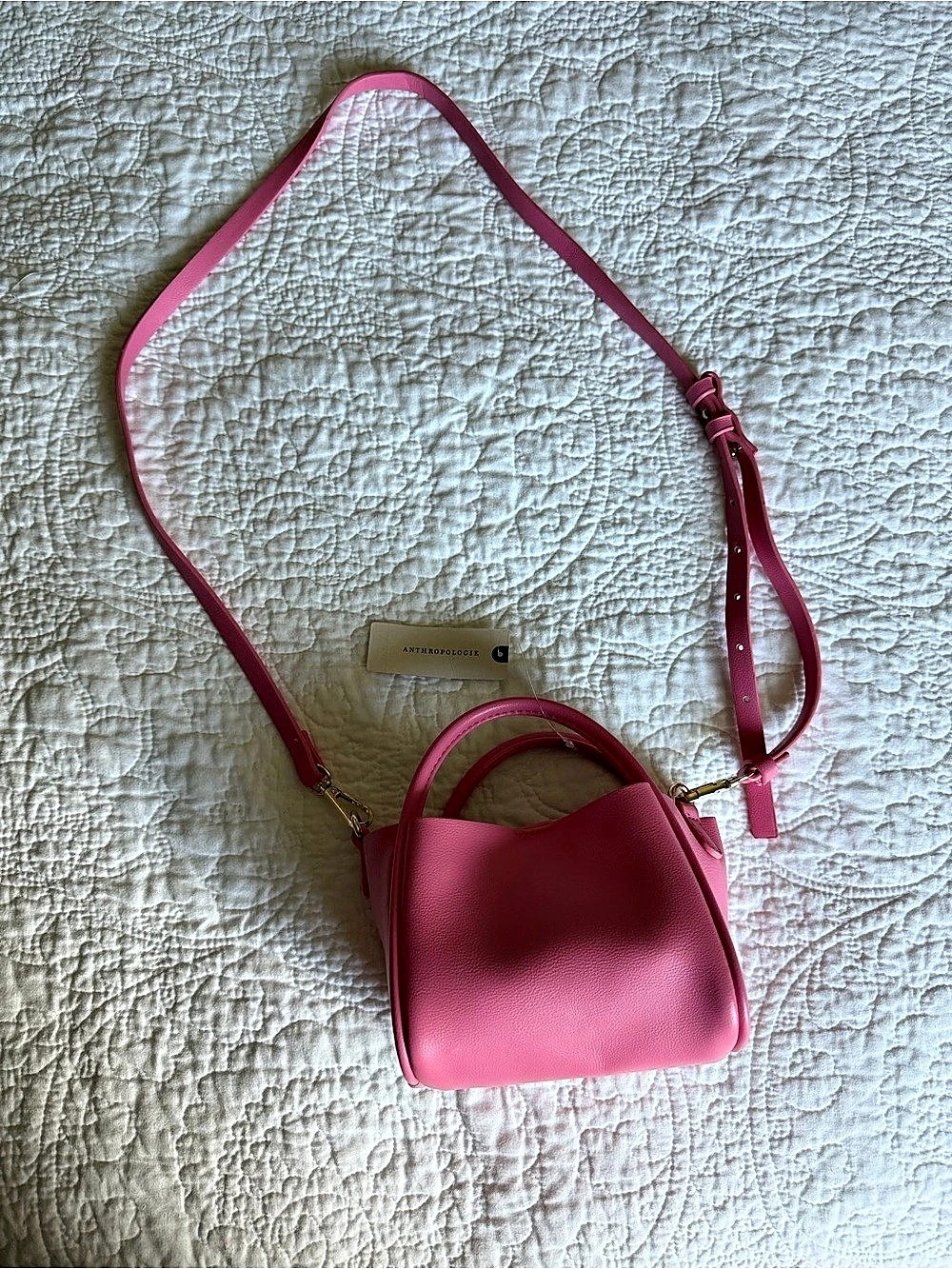 Anthropologie Pink Crossbody Bag NWT